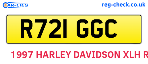 R721GGC are the vehicle registration plates.
