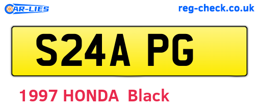 S24APG are the vehicle registration plates.