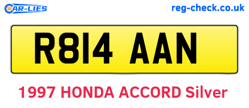 R814AAN are the vehicle registration plates.