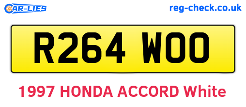 R264WOO are the vehicle registration plates.