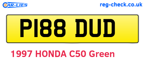 P188DUD are the vehicle registration plates.