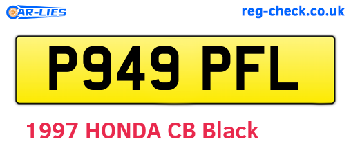 P949PFL are the vehicle registration plates.
