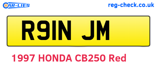 R91NJM are the vehicle registration plates.