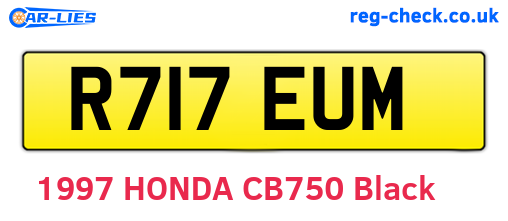 R717EUM are the vehicle registration plates.