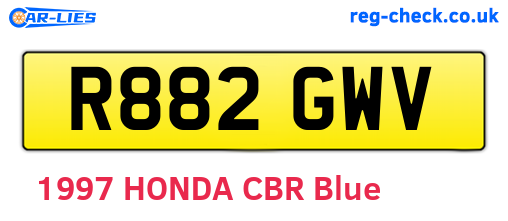 R882GWV are the vehicle registration plates.