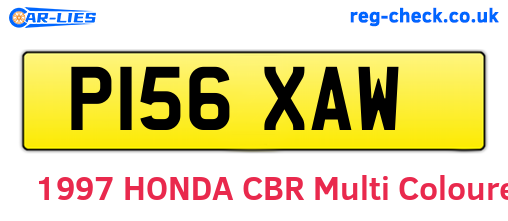 P156XAW are the vehicle registration plates.