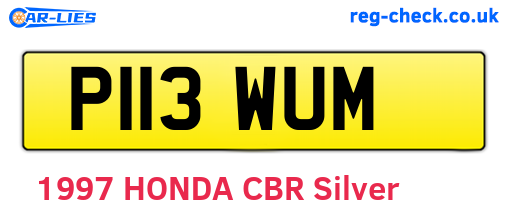 P113WUM are the vehicle registration plates.