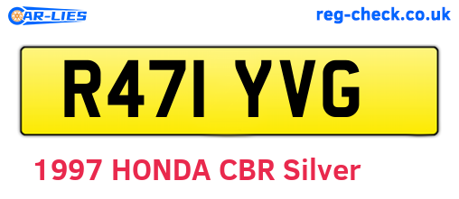 R471YVG are the vehicle registration plates.