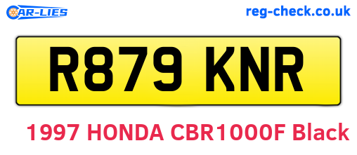 R879KNR are the vehicle registration plates.