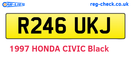 R246UKJ are the vehicle registration plates.