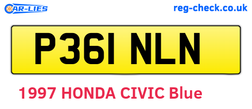 P361NLN are the vehicle registration plates.