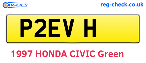 P2EVH are the vehicle registration plates.