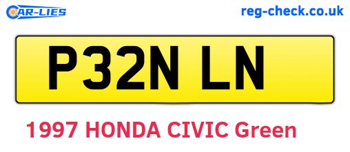 P32NLN are the vehicle registration plates.