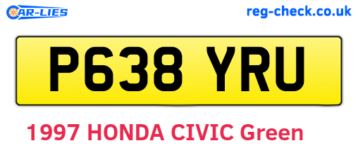 P638YRU are the vehicle registration plates.