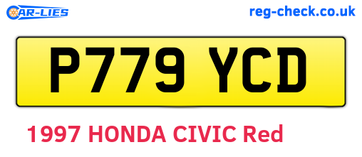 P779YCD are the vehicle registration plates.