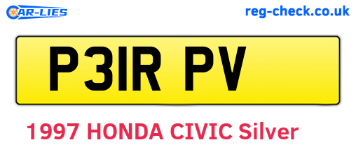 P31RPV are the vehicle registration plates.