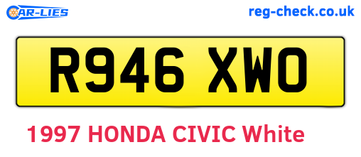 R946XWO are the vehicle registration plates.