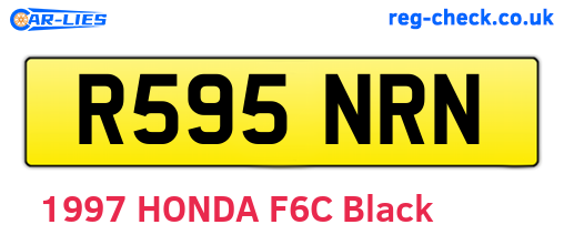 R595NRN are the vehicle registration plates.