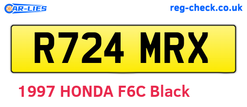 R724MRX are the vehicle registration plates.