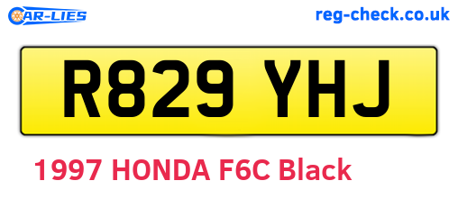 R829YHJ are the vehicle registration plates.