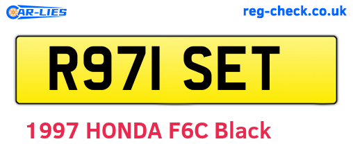 R971SET are the vehicle registration plates.