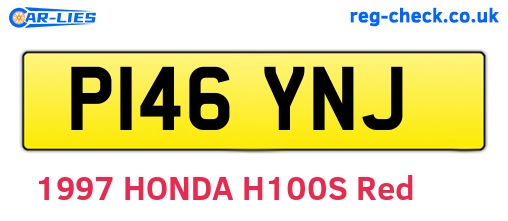 P146YNJ are the vehicle registration plates.