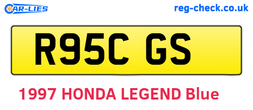 R95CGS are the vehicle registration plates.