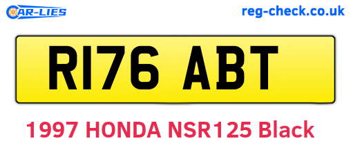 R176ABT are the vehicle registration plates.