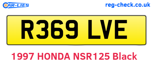 R369LVE are the vehicle registration plates.