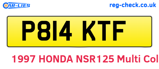 P814KTF are the vehicle registration plates.