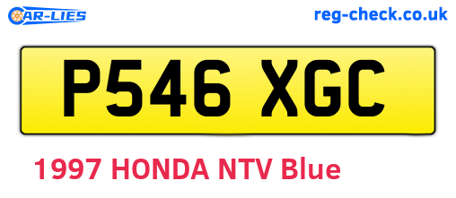 P546XGC are the vehicle registration plates.