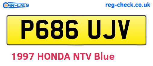 P686UJV are the vehicle registration plates.