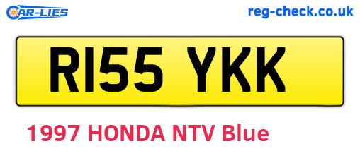 R155YKK are the vehicle registration plates.