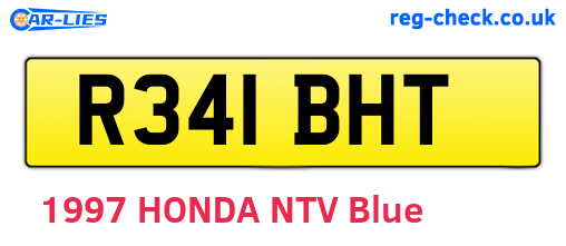 R341BHT are the vehicle registration plates.