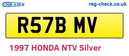 R57BMV are the vehicle registration plates.