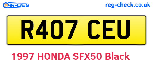R407CEU are the vehicle registration plates.