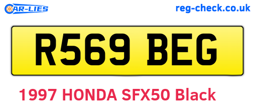R569BEG are the vehicle registration plates.