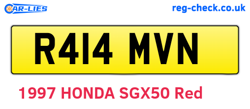 R414MVN are the vehicle registration plates.