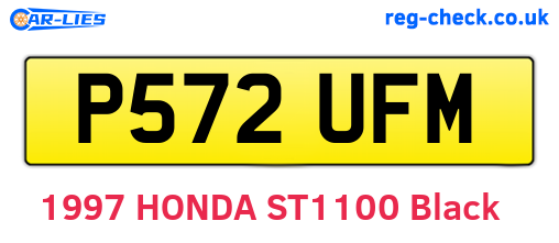 P572UFM are the vehicle registration plates.