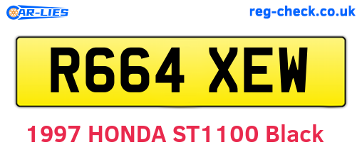 R664XEW are the vehicle registration plates.