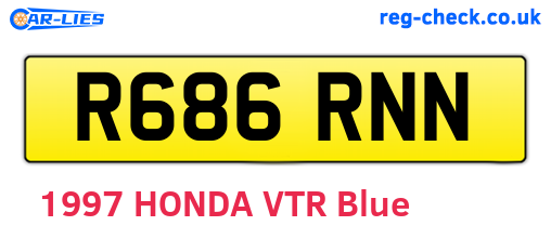 R686RNN are the vehicle registration plates.