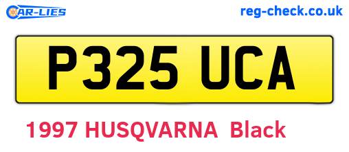 P325UCA are the vehicle registration plates.