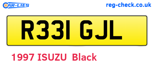 R331GJL are the vehicle registration plates.