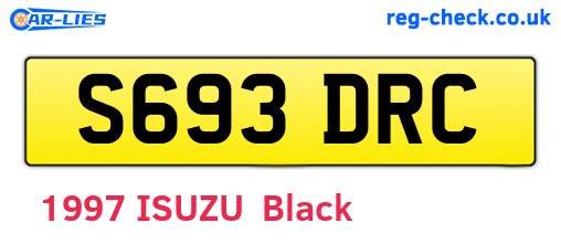 S693DRC are the vehicle registration plates.