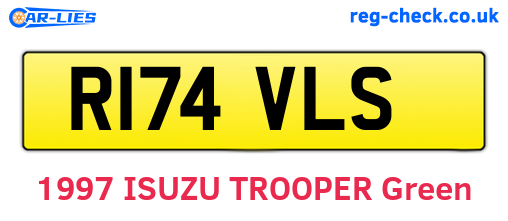 R174VLS are the vehicle registration plates.