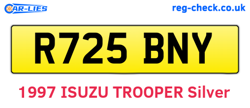 R725BNY are the vehicle registration plates.