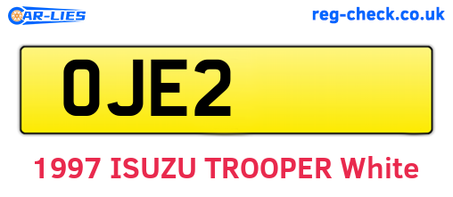 OJE2 are the vehicle registration plates.