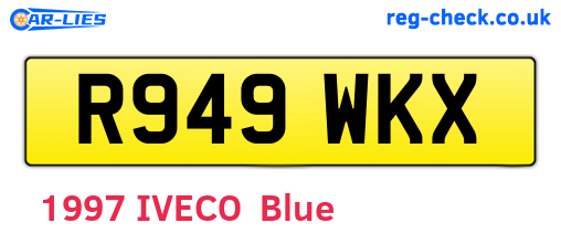 R949WKX are the vehicle registration plates.
