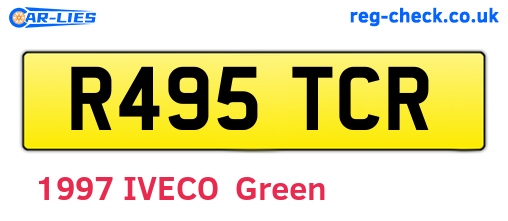 R495TCR are the vehicle registration plates.