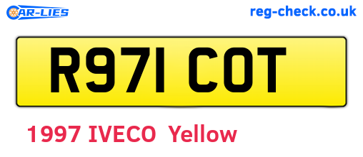 R971COT are the vehicle registration plates.
